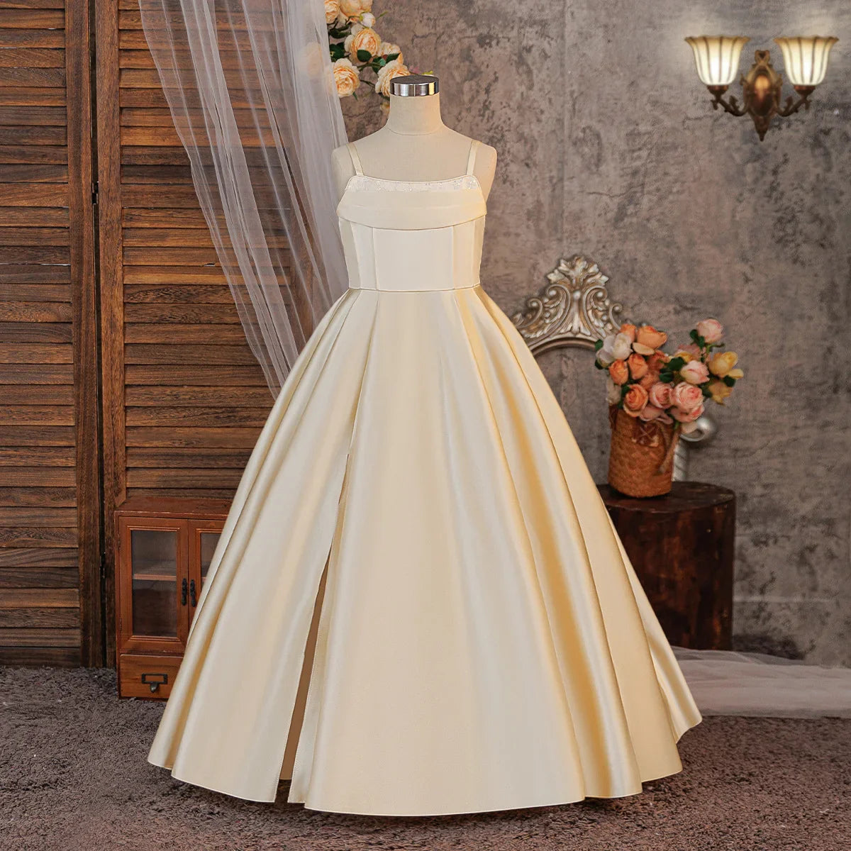 Vestidos de Meninas para Festa de Batismo de Verão Dama de Honra Vestido Elegante para Casamento Aniversário Noite Princesa Menina Primeira Comunhão Fantasia de Formatura