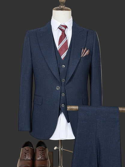 High Quality Male Groom Wedding Blazers Slim fit casual evening gown Business Office Men's Suits