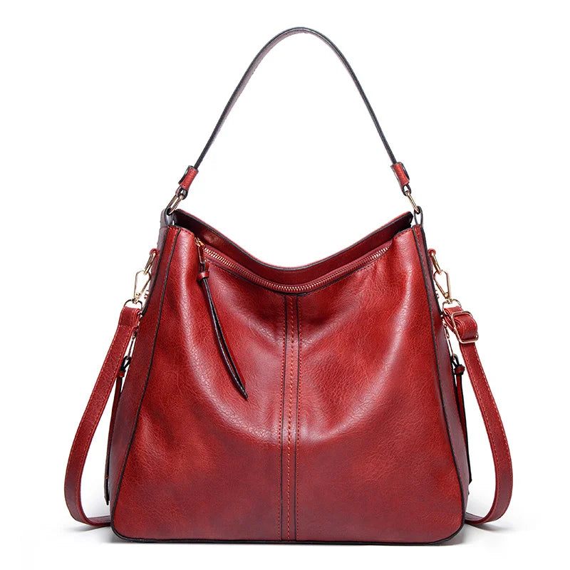 Didabear Hobo Bag Leather Women Handbags Female Leisure Shoulder Bags Fashion Purses Vintage Bolsas Large Capacity Tote Bag