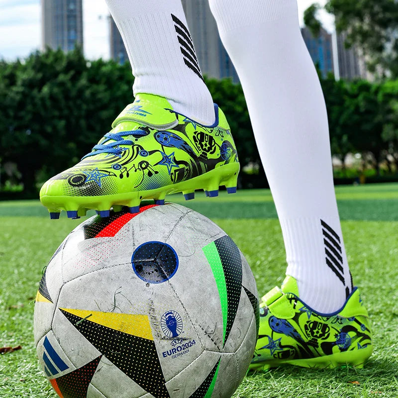 Children's Soccer Shoes Cleats Sneakers FG Sport Non-Slip Kids Football Boots Training Match Boys Youth Professional Shoes New