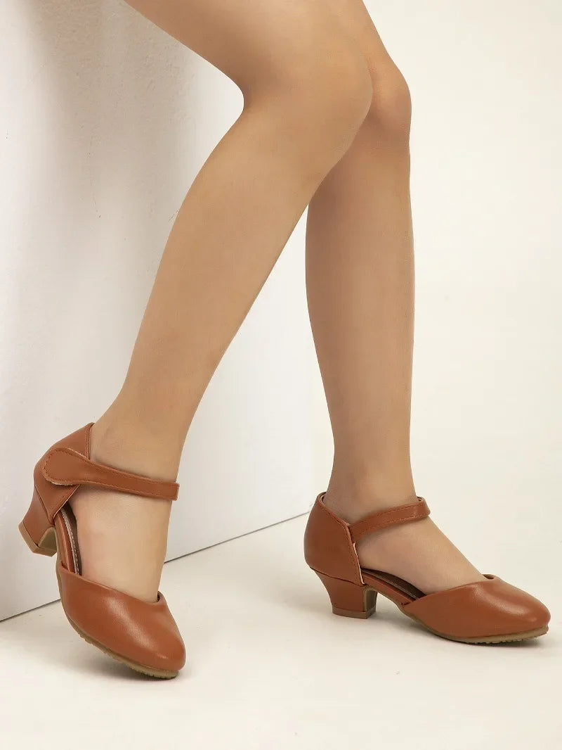 New Elegant Kids High Heels Fashion Stage Performance Princess Shoes for Girls Sweet Versatile Children Fashion Causal Sandals