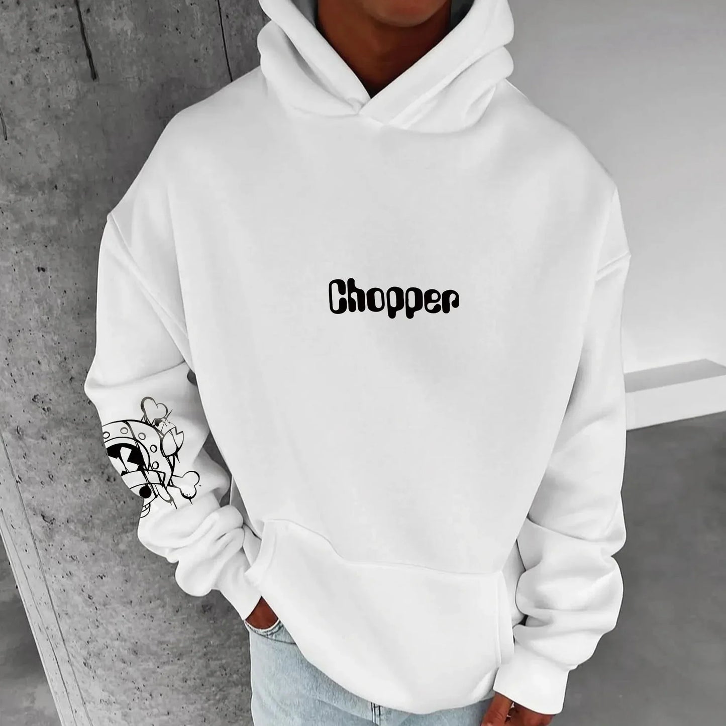 Men's Hoodies  New Tony Tony Chopper Anime Printed Loose Casual Street Hip Hop Parent Child Top