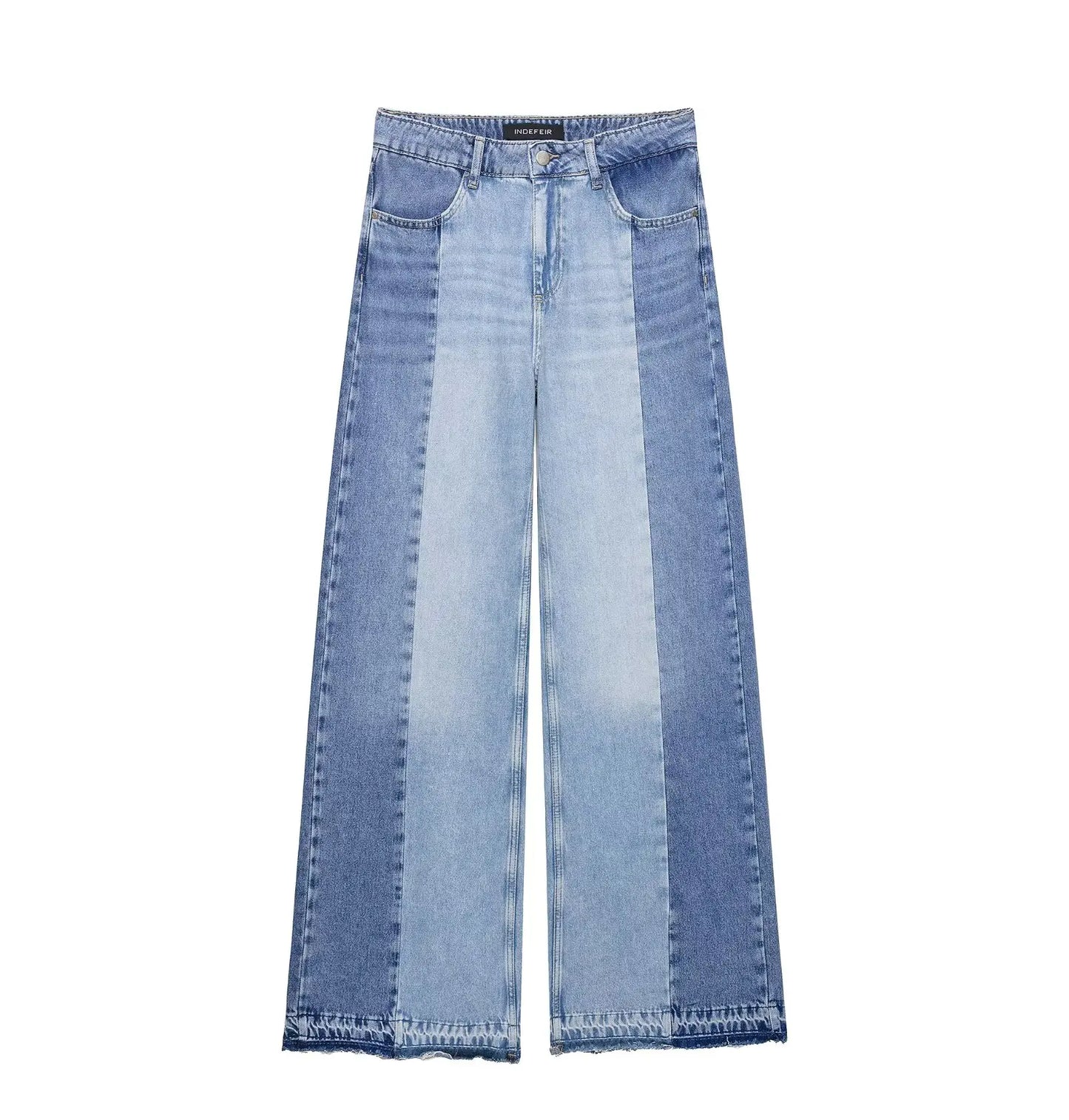 Calça Jeans Vintage com Zíper Solta e Ampla