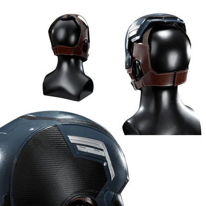 High Quality Adult Superhero Captain Steven Rogers Cosplay Costume Battle Uniform Costume  Halloween Carnival Helmet Boots