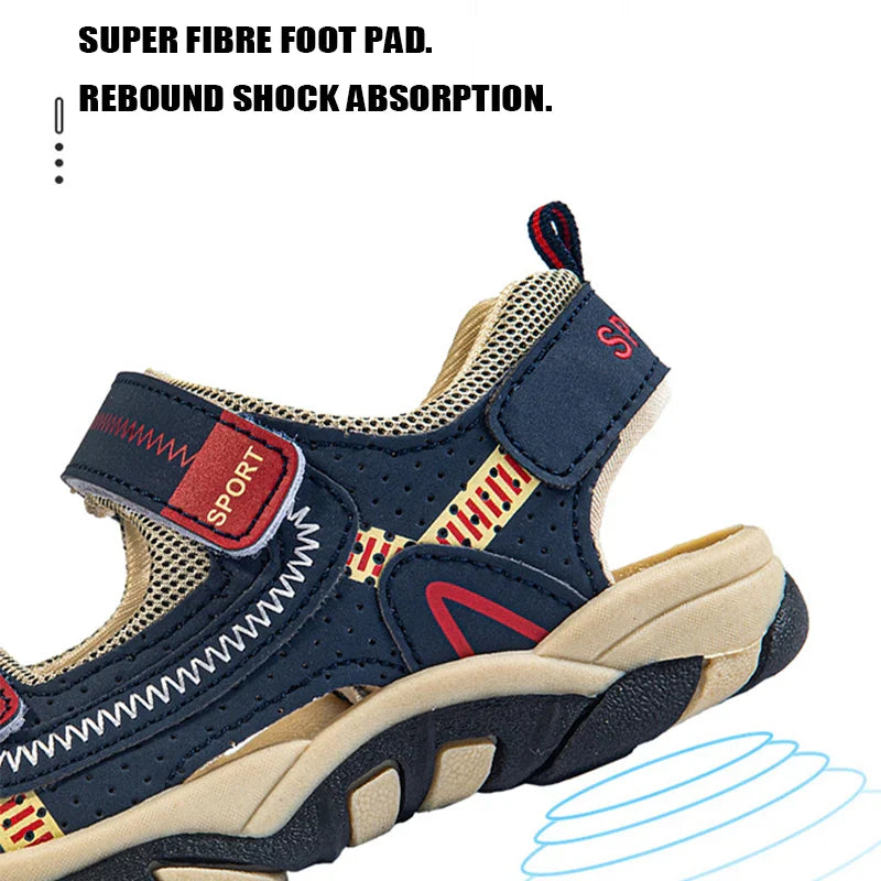 Children Sport Sandals Summer for Boys Outdoor Casual Beach Shoe Comfortable Soft Sole Kids Walking Sandials Non-slip