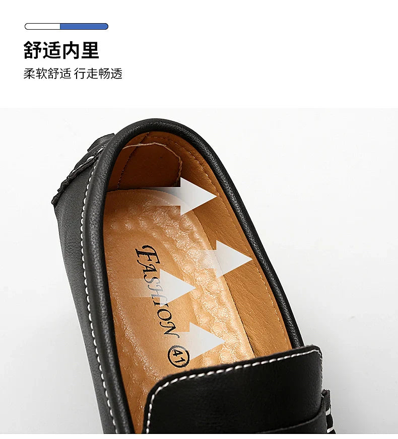 2025 New Handmade Beanie Shoes Men's Soft Sole Lazy Korean Style Trbottomy Easiest for Match Casual Slip-On Driving