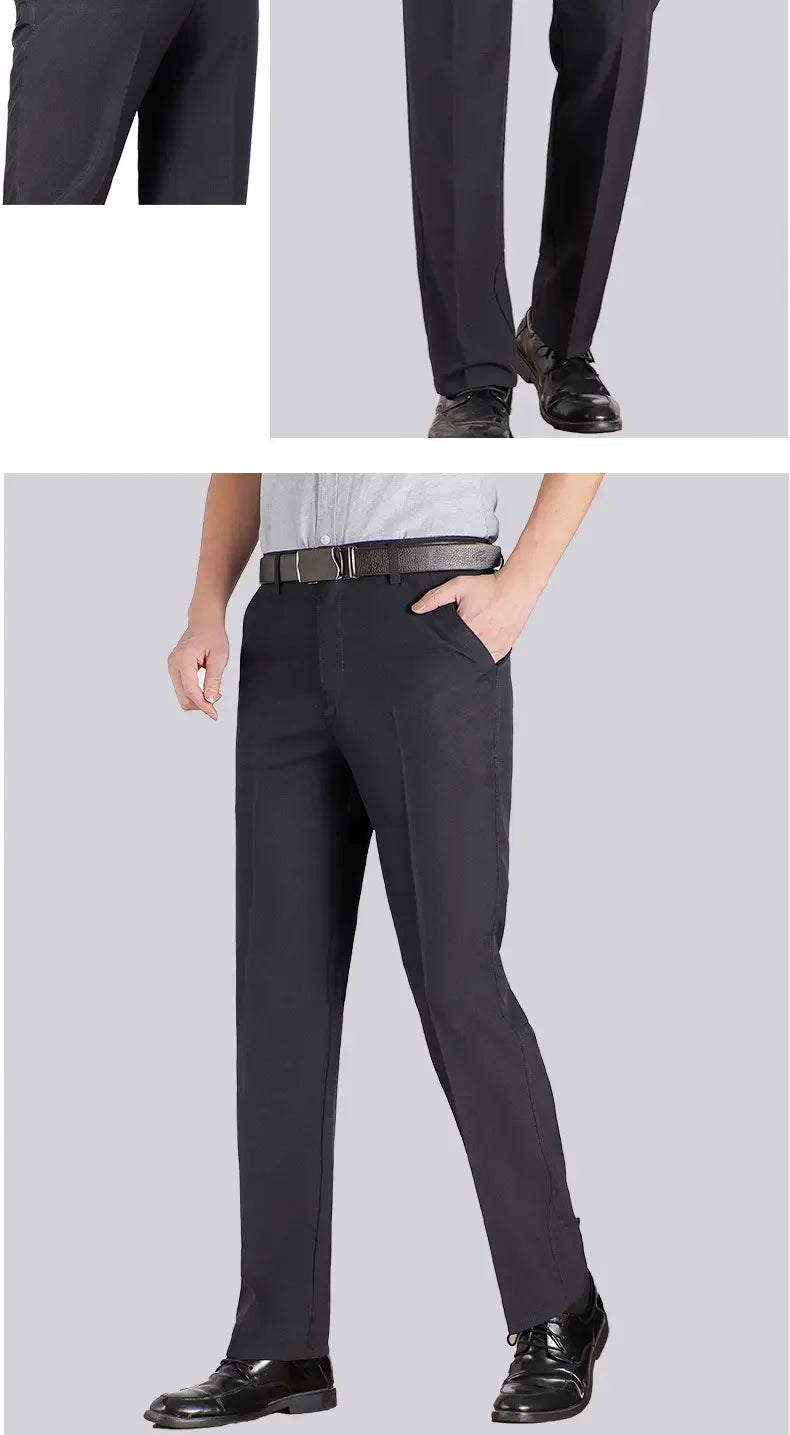 Mens Summer Thin Casual Suit Pants Autumn Thick Classic Business Fashion Formal Stretch Trousers Male Brand Clothes GOZBKF