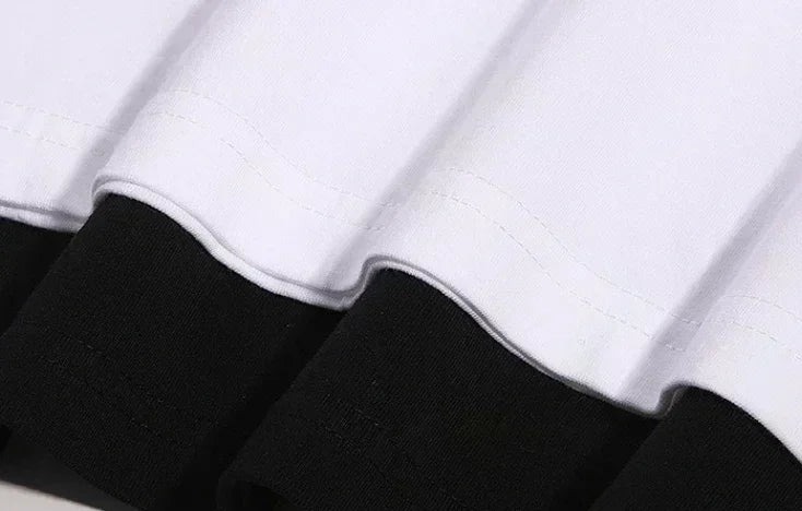 Anime Printed Cotton T-shirt 2026 Men's and Women's Summer New American Street Hip Hop Loose Casual Parent-child Top