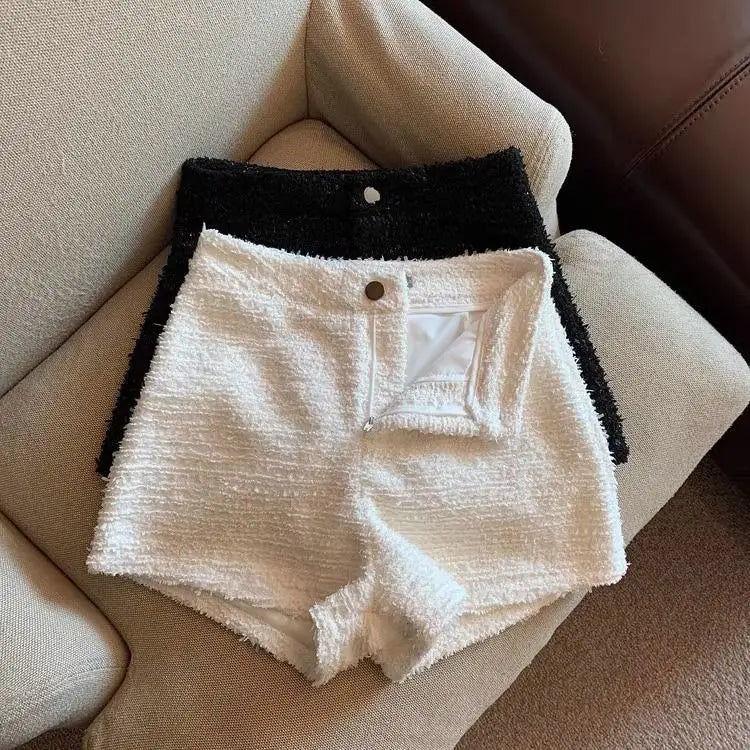 Hotsweet Shorts Women Sexy Skinny Y2k Clothes High Waist European Streetwear Fashion Trouser Cool Thick Button-Fly Wide Leg New