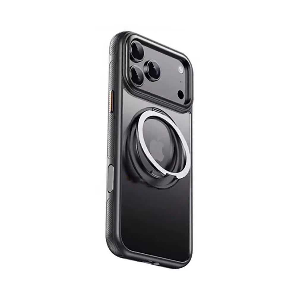360 Rotatable Ring Phone Case Magnetic for Magsafe For iPhone 17 16 15 14 Pro Max Ring Holder Kickstand Hard Cover