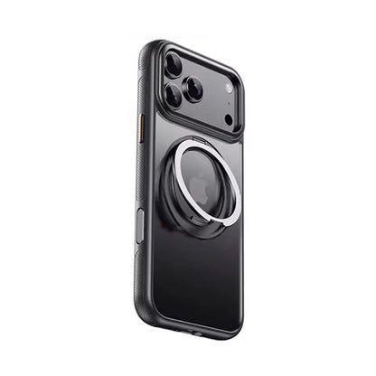 360 Rotatable Ring Phone Case Magnetic for Magsafe For iPhone 17 16 15 14 Pro Max Ring Holder Kickstand Hard Cover