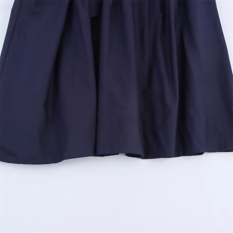 Women's Dress Fall 2025 New Solid Color Long Sleeve Shirt Style A-Pendulum Dress Belt Decoration Casual Fashion Personality