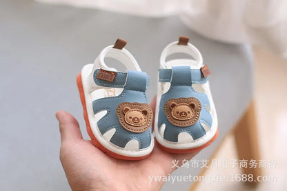 New Summer Baby Whistle Sandals Children Infant Casual Walking Shoes Toddler Boys Girl Kids Anti-Slip Closed-Toe Cartoon Sandals