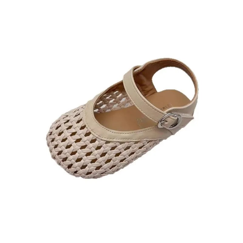 Children's Summer Sandals New Soft Bottom Kids Sandals for Girls Fashion Sequin Causal Beach Shoes Non-slip Breathable Mesh