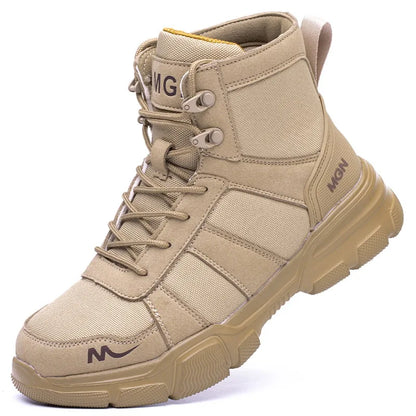 Steel Toe Safety Shoes Men Work Safety Boots Lightweight Breathable Comfortable Sneakers Men Boots Slip-resistant shoes