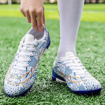 football boots sneakers chuteira society soccer shoes Above the ankle but not to the knee Anti-slip column Sole spikes
