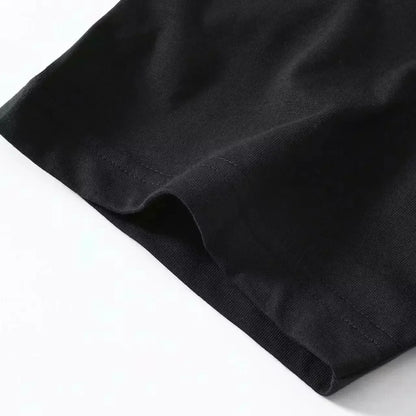 Printing Tee Pure Cotton T-shirt Men's 2026 Summer Fashion Oversize Street Casual Y2K Tops Streetwear Clothing