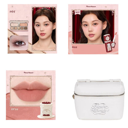 All In One Makeup Set Gift Box Garden Cushion Cream Foundation Matte Blush Long Lasting Velvet Lip Cream With Bag