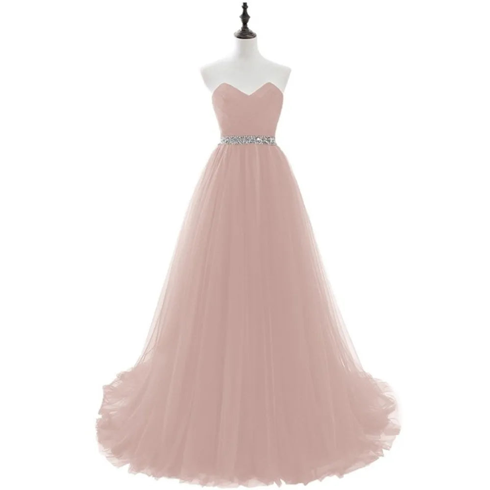 Vestidos de Noite de Tule Azul Royal com Renda, Cristais e Lantejoulas para Festa Formal de Noiva, Sexy, sem Mangas, Vestido de Baile, Branco, Borgonha