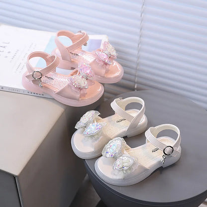 Kids From 2-9 Years Princess Shoes Summer Girls Sandals Casual School Kids Shoe Outdoor Beach Sandal Children's Student sneaker