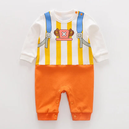 Newborn Baby Anime Cape Style Children Long Sleeve Cotton Bodysuit, Cute Kids Boys Girls Romper
