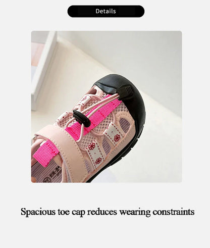 Children Sport Sandals Baby Soft Breathable Beach Sandals Summer Boys Girls Hollow Cool Running Shoes Kids Buckle Sandals