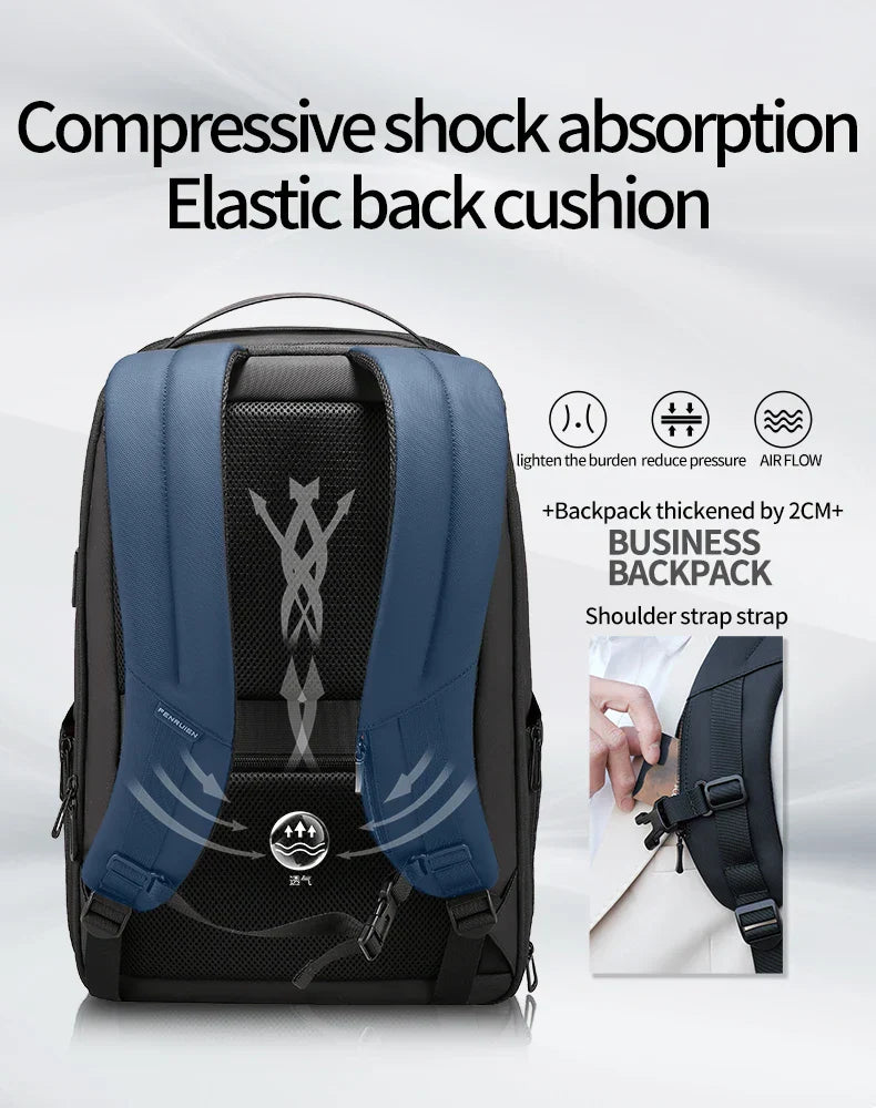 Business Waterproof Backpacks USB Charging Men Backpack Fit 15.6 Inch Laptop Travel 35L Large Capacity Backpack