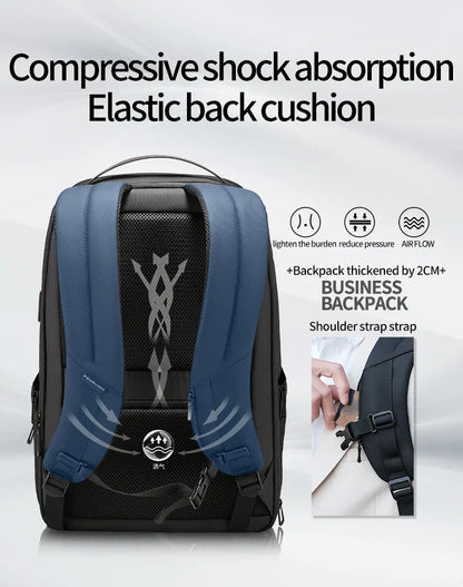 Business Waterproof Backpacks USB Charging Men Backpack Fit 15.6 Inch Laptop Travel 35L Large Capacity Backpack