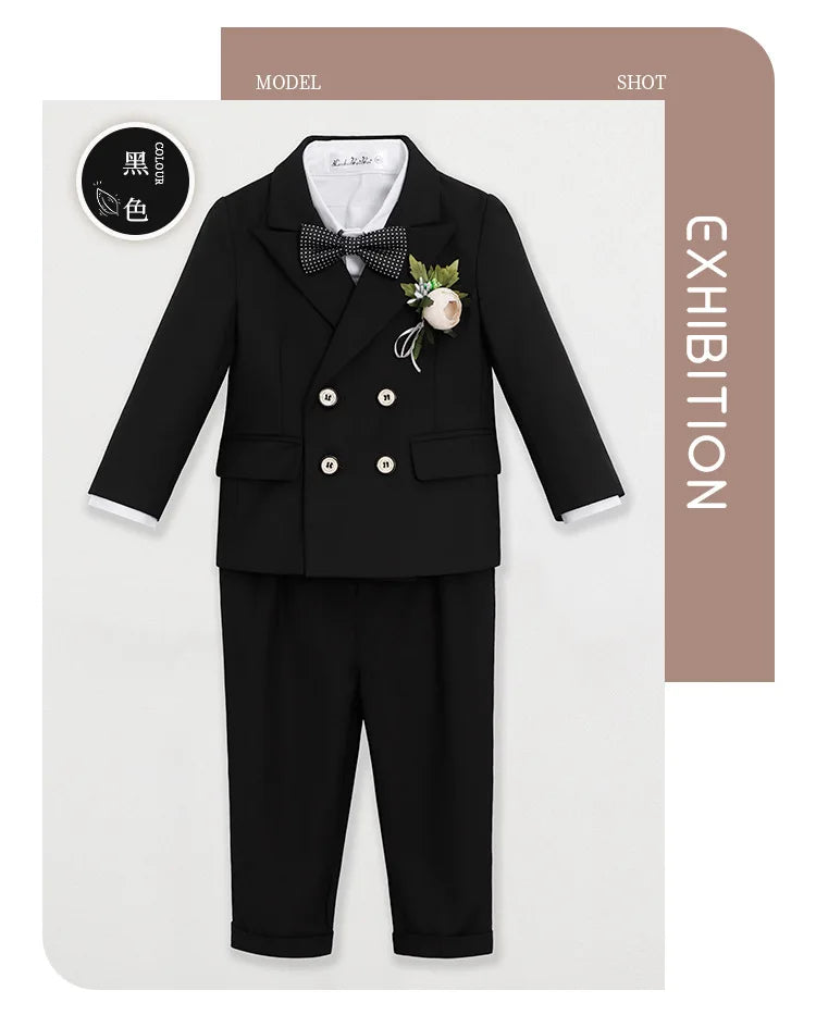 Boys Suit For Wedding 1Year Baby Kids Photograph Suit Children Formal Ceremony Tuxedo Dress Child Party Performance Costume
