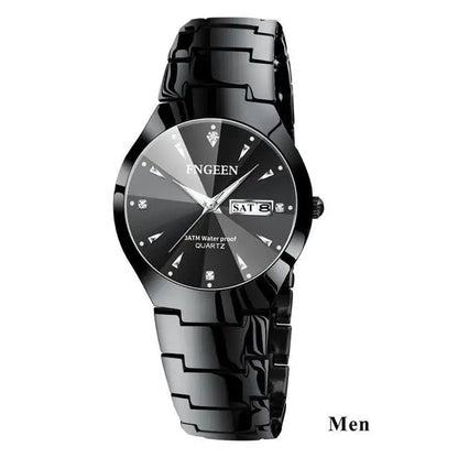 Relogio Feminino Couple Watch Men Quartz watch for Lovers Luxury Womens wristwatch Stainless Steel Waterproof
