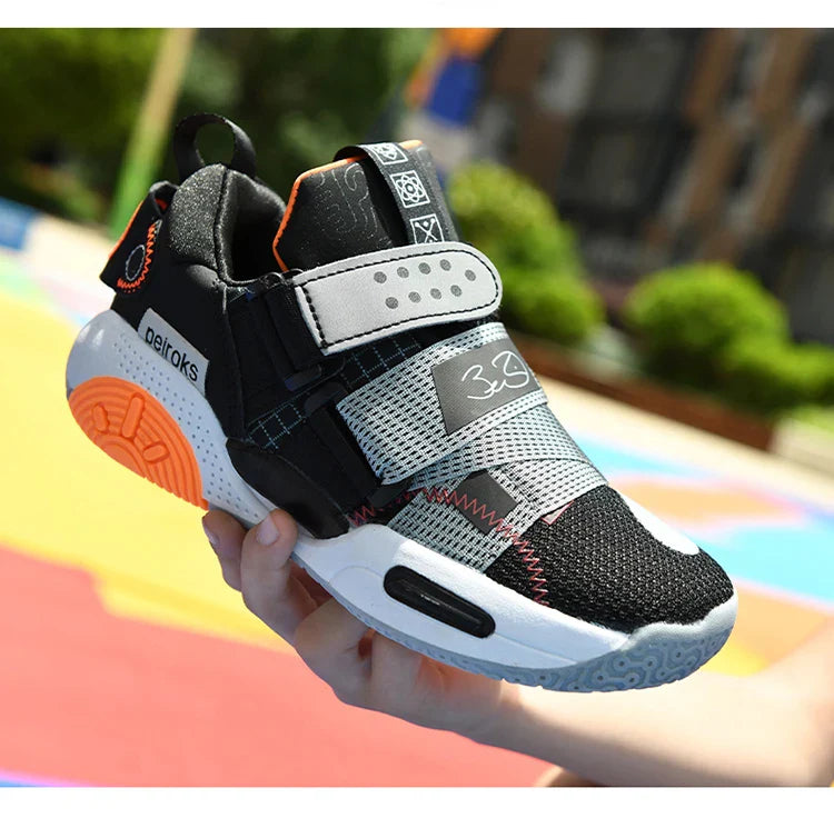 Children‘s Basketball Shoes Non-slip Breathable Training Sneakers Sport Boys Outdoor Comfortable Running Shoes