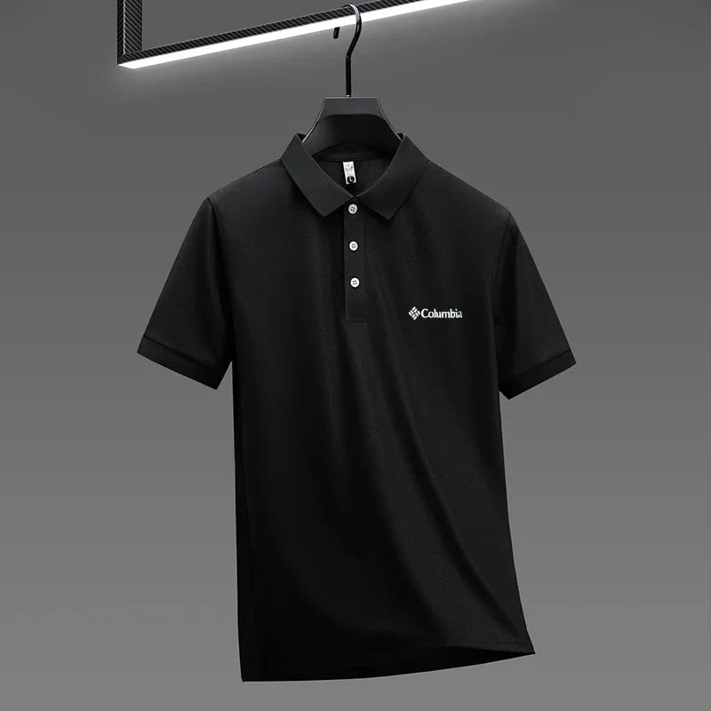 2026 new model men's golf short sleeves polo shirt lapel letter printing ventilate t-shirt business leisure exercise men's wear