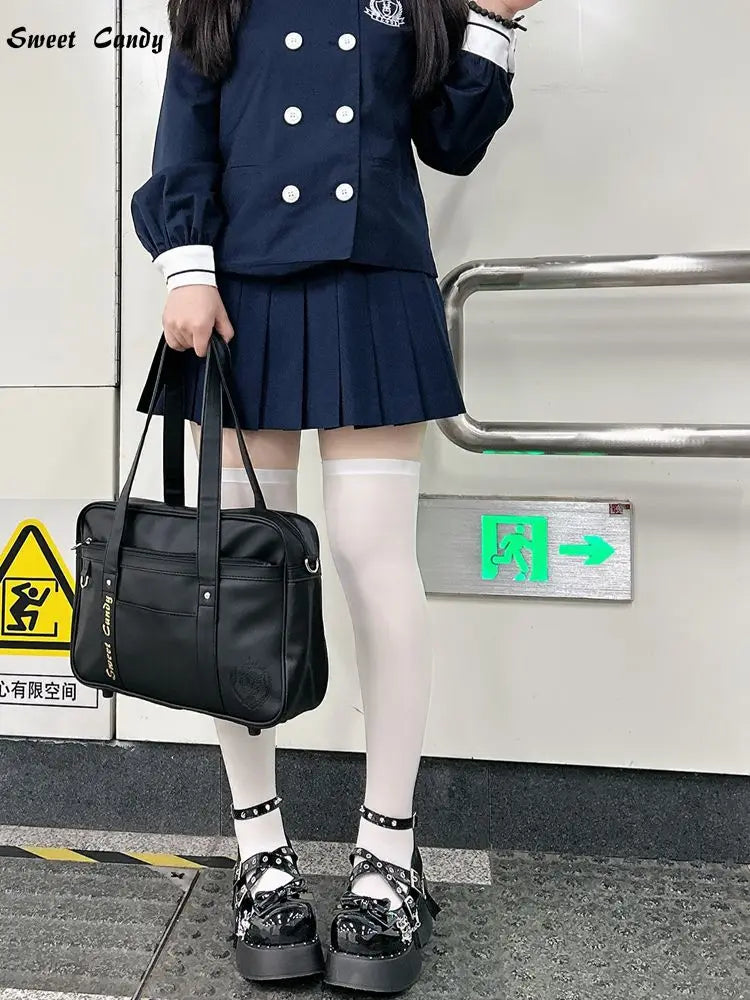Briefcase high Students Bag Schoolbags Shoulder Bags14-16inch Laptop Bag's Messenger Bags Office HandbagPU Leather tote bag