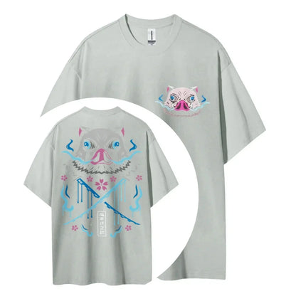 Printing Men's and Women's Summer New Fashion Cotton Breathable Unisex Round Neck Anime T-Shirt