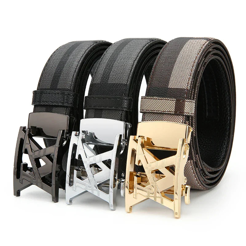 Luxury brand belt New genuine leather fashionable printed men's belt trend business versatile jeans belt for