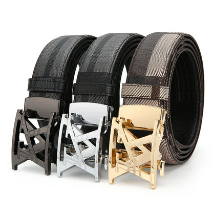 Luxury brand belt New genuine leather fashionable printed men's belt trend business versatile jeans belt for