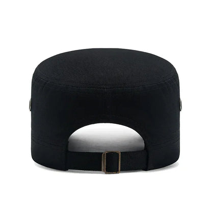Spring and Summer Simple Cotton Adjustable Cadet Flat Cap Sun Hat Trucker Caps Dad Hats