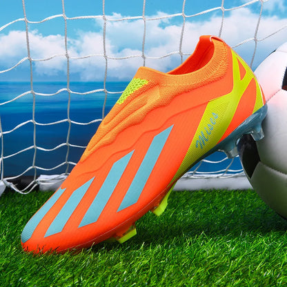 New Men Football Boots Cleats Outdoor Sport Training Breathable Soccer Shoes Long Spikes FG Boys Non Slip Match Comfortable