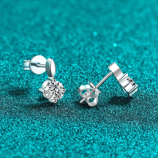 0.2ct 0.3ct 0.5ct Moissanite Studs Earrings for Women S925 Silver Bride Wedding Lab Diamond Stud Women's Earrings Jewelry