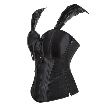 Overbust Corset Top with Straps Jacquard Corset Bustier Zipper Plus Size for Women Corset Dress with Skirt Black Red purple