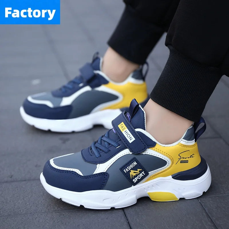 Children Running Shoes Boys Girls Basketball Sneakers Kids Shoes Leather Outdoor Comfortable Sports Tennis Shoes School Students