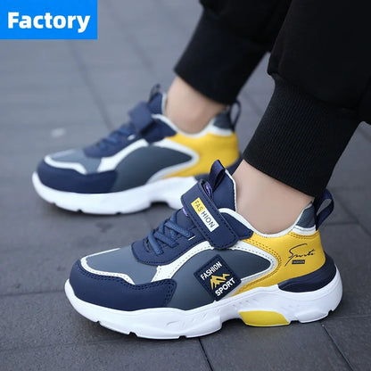 Children Running Shoes Boys Girls Basketball Sneakers Kids Shoes Leather Outdoor Comfortable Sports Tennis Shoes School Students