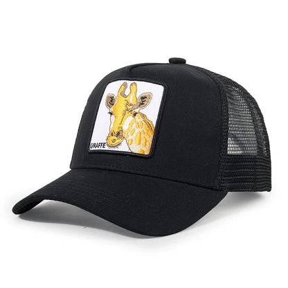 Animal Embroidery Color Block Cartoon Baseball Hats New Men Women Mesh Sunshade Casual Breathable Fashion Versatile Trucker Caps