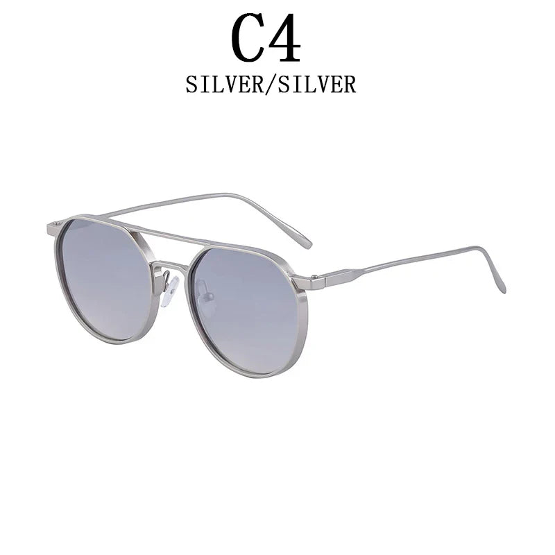 Sunglasses For Men Retro Oval Steampunk Round Shades Luxury Lunette