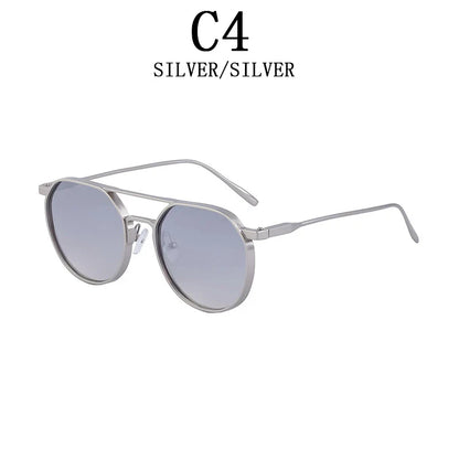Sunglasses For Men Retro Oval Steampunk Round Shades Luxury Lunette