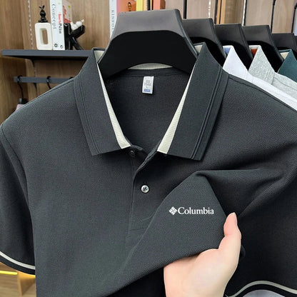 Summer hot search brand new 100% pure cotton comfortable polo shirt personalized men's letter embroidery best-selling short top
