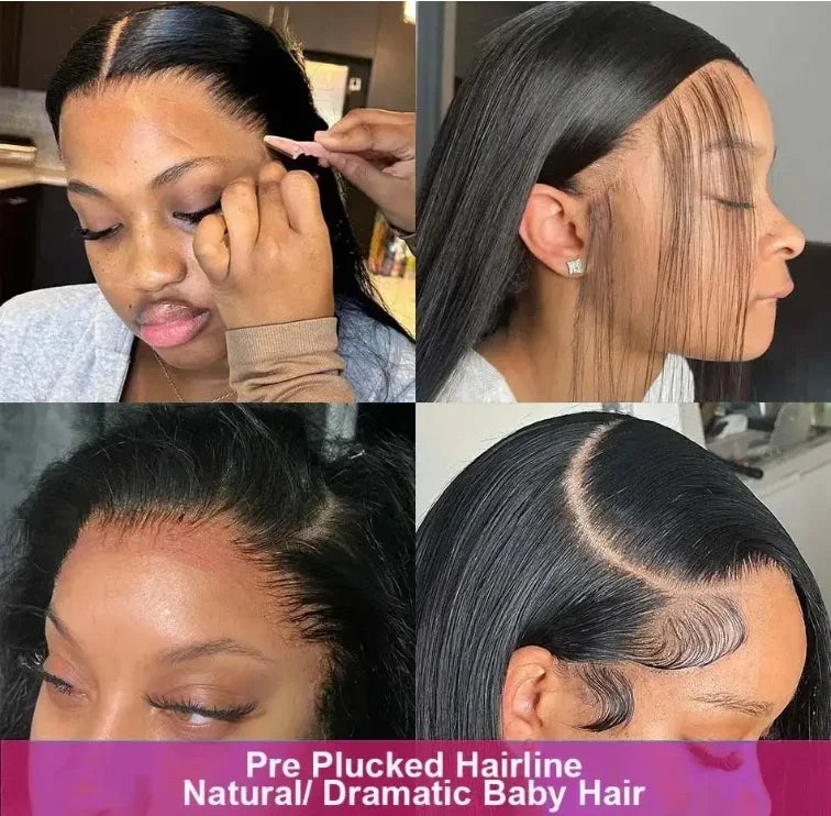 40 42 Inch Bone Straight Human Hair Wigs 13x4 13x6 HD Transparent Lace Frontal Wigs Glueless Straight Lace Front Human Hair Wigs
