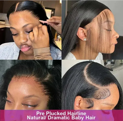 40 42 Inch Bone Straight Human Hair Wigs 13x4 13x6 HD Transparent Lace Frontal Wigs Glueless Straight Lace Front Human Hair Wigs