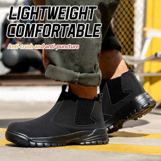 Easy Wear Safety Shoes for Men Steel Toe Work Shoes Puncture Proof Work Sneaker Male Protective Work Man Boots Safety Boots