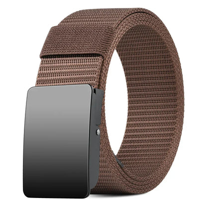 Unisex Canvas Belt Tweed Plaid Casual Polyester Four Seasons Universal Double Color Tweed Plaid Polyester Leisure Belt